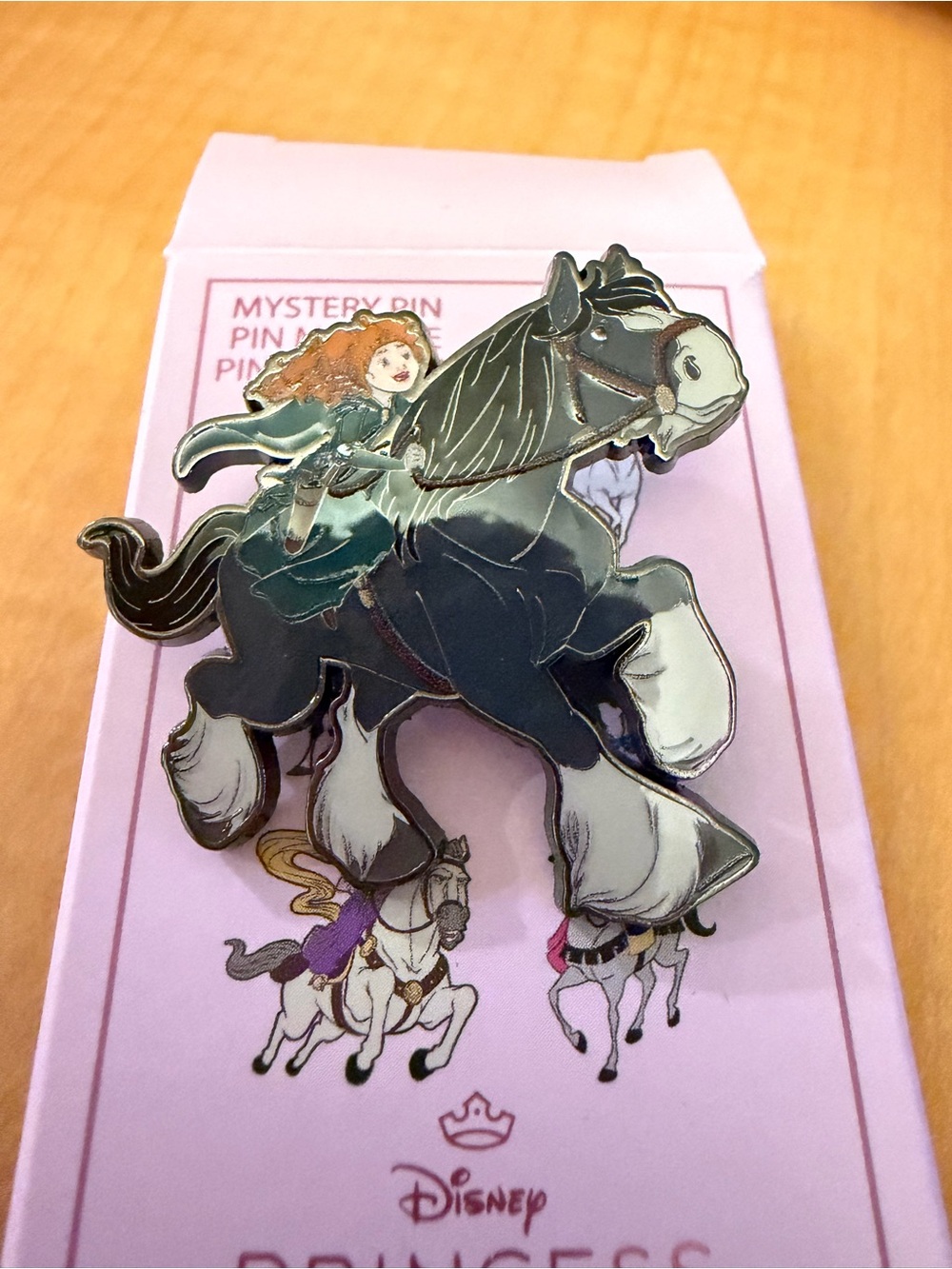 Disney Merida Enamel Pin with Black and White Horse
